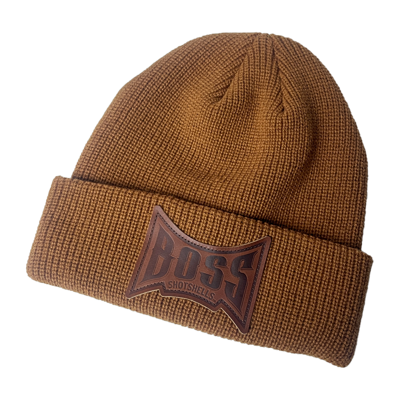 Boss Shotshells: Leather Patch Beanie