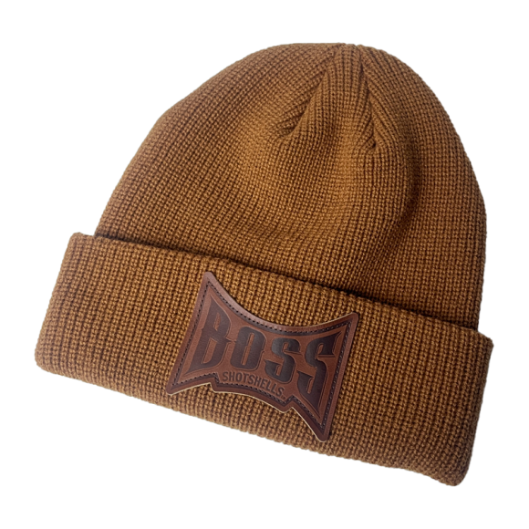 Leather Patch Beanie